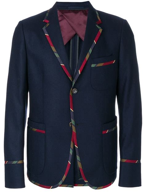 gucci blazer mens stripe|Gucci men's suits for sale.